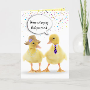 Verjaardag Humor met Ducklings Kaart
