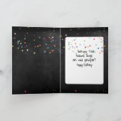 Verjaardag Humor op zwart Kaart (Binnen)