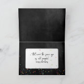 Verjaardag Humor op zwart krijtbord Kaart (Binnen)