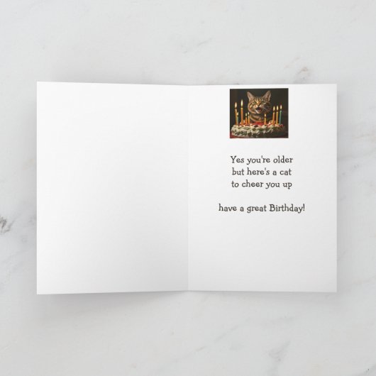 Verjaardag Humor Schattige Zingende Kat om U te ju Kaart (Binnen)