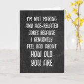 Verjaardag Humor voor het ouder worden op schoolbo Kaart (Gele Bloem)