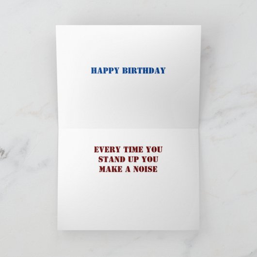 ** VERJAARDAG HUMOR VOOR JE OUDE VERJAARDAG KAART (Binnen)