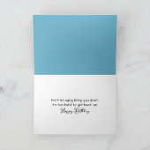 Verjaardag Humor zeemeeuw neergestreken op een Zee Kaart (Binnen)