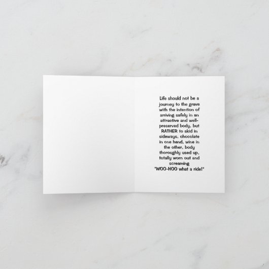 Verjaardag humoristisch advies voor een Woo-Hoo ri Kaart (Binnen)
