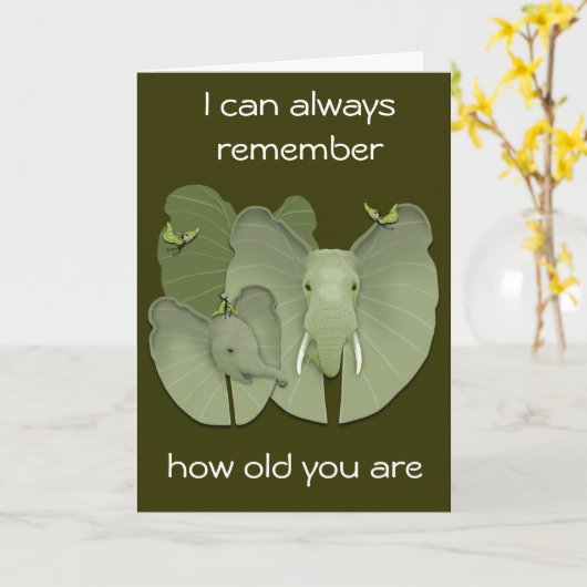 Verjaardag - Humorous Kaart (Gele Bloem)