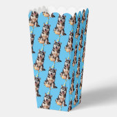 Verjaardag Husky Dog Bedankdoosjes (Achterkant)