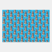 Verjaardag Husky Dog Inpakpapier Vel (Voorkant 2)