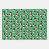 Verjaardag Husky Dog Inpakpapier Vel (Voorkant)