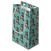 Verjaardag Husky Dog Klein Cadeauzakje (Achterkant Gekanteld)