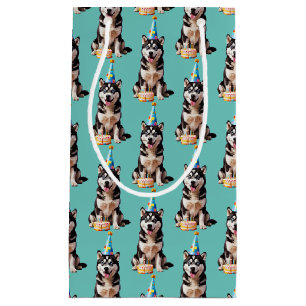 Verjaardag Husky Dog Klein Cadeauzakje