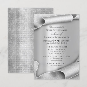 Verjaardag Huwelijk Jubileum 3D Grijs Zilver Kaart