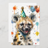 Verjaardag Hyena Kaart (Voorkant / Achterkant)