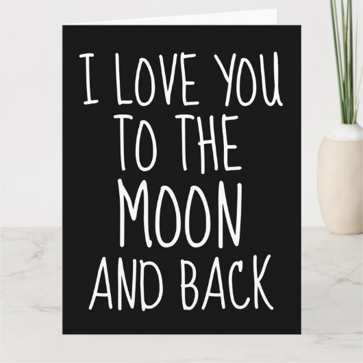 VERJAARDAG I LOVE YOU TOT DE MAAN EN WEER KAARTEN (Voorkant)