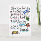 Verjaardag I.O.U. Kaart (Voorkant)