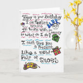 Verjaardag I.O.U. Kaart (Gele Bloem)