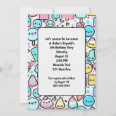 Verjaardag Ice Cream Cone en Popsicle Doodles Kaart (Voorkant)