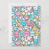 Verjaardag Ice Cream Cone en Popsicle Doodles Kaart (Achterkant)