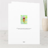 Verjaardag Ice Cream Cone Three Flavor Wenskaart Bedankkaart (Achterkant)