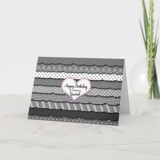 Verjaardag Iemand Special - Heart & Ruffles Kaart (Voorkant)