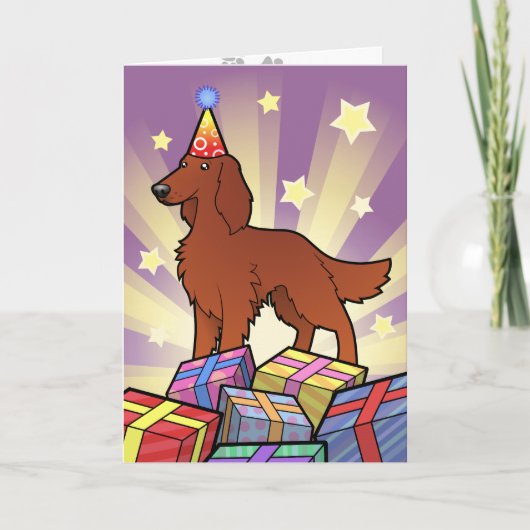 Verjaardag Iers / Engels / Gordon / R&W Setter Kaart (Voorkant)