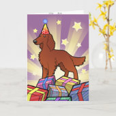 Verjaardag Iers / Engels / Gordon / R&W Setter Kaart (Gele Bloem)