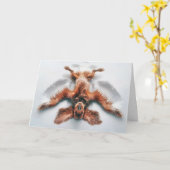 Verjaardag Ierse Setter Snow Angel Kaart (Gele Bloem)