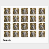 Verjaardag Ierse Wolfshond Hond Met Feestmuts Vierkante Sticker (Vel)