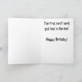 Verjaardag - Ik ben je verjaardag echt niet verget Kaart (Binnen)