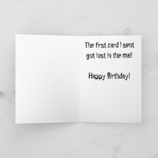 Verjaardag - Ik ben je verjaardag echt niet verget Kaart (Binnen)