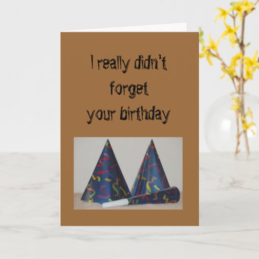 Verjaardag - Ik ben je verjaardag echt niet verget Kaart (Gele Bloem)