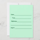 Verjaardag, ik hou van schildpadden, uitnodiging (Achterkant)