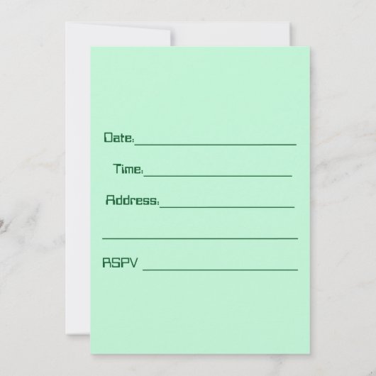 Verjaardag, ik hou van schildpadden, uitnodiging (Achterkant)