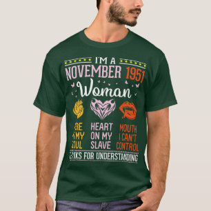 Verjaardag IM Een November 1951 Vrouw 69 Jaar Bran T-shirt