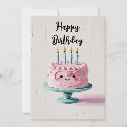 Verjaardag Impasto Cake Feestdagenkaart (Voorkant)