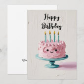 Verjaardag Impasto Cake Feestdagenkaart (Voorkant / Achterkant)