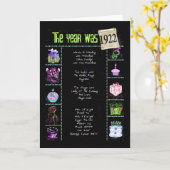 Verjaardag in 1922 met leuke trivia kaart (Gele Bloem)