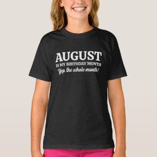 Verjaardag in Augustus T-shirt