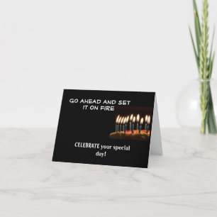 Verjaardag in brand!  Birthday-kaart Kaart