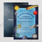 Verjaardag in de Editable Outer Space Kaart (Voorkant / Achterkant)