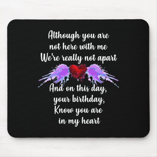 Verjaardag in de hemel Overdosis Awareness Angelve Muismat (Voorkant)