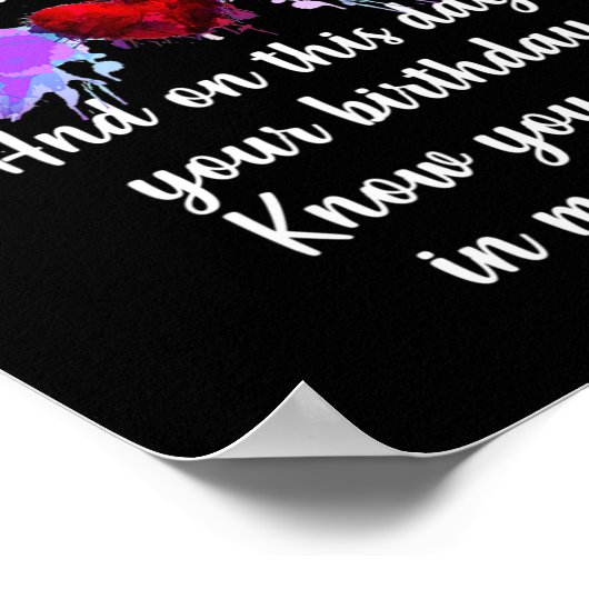 Verjaardag in de hemel Overdosis Awareness Angelve Poster (Hoek)