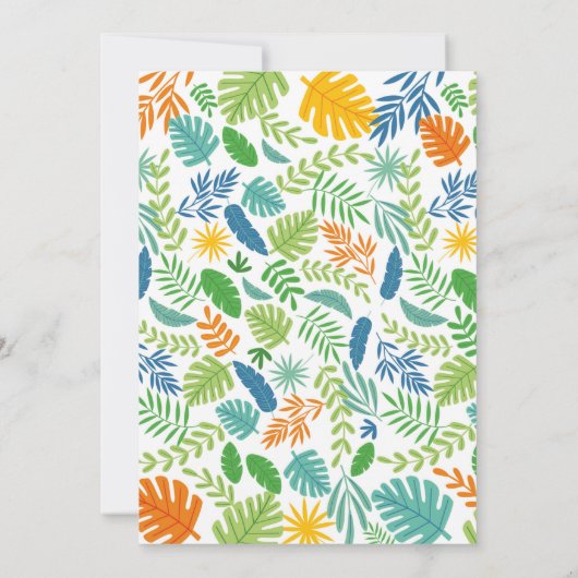 Verjaardag in de Jungle Kaart (Achterkant)