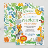 Verjaardag in de Jungle Kaart (Voorkant / Achterkant)