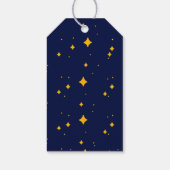 Verjaardag in de ruimte – Astronaut, Raket, Sterre Cadeaulabel (Achterkant)