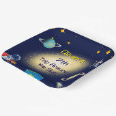 Verjaardag in de ruimte - Astronaut, Rocket & Gala Papieren Bordje (Gebogen)