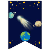 Verjaardag in de ruimte – Astronaut, Rocket & Gala Vlaggetjes (Eerste vlag)