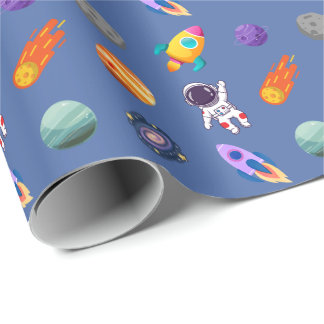 Verjaardag in de Ruimte Cadeaupapier