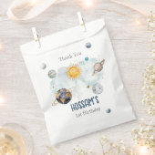 Verjaardag in de ruimte Galaxy Sun Moon Stars Plan Bedankzakje (Geknipt)