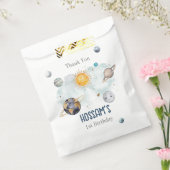 Verjaardag in de ruimte Galaxy Sun Moon Stars Plan Bedankzakje (Gezegeld)