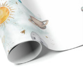 Verjaardag in de ruimte Galaxy Sun Moon Stars Plan Cadeaupapier (Rol Hoek)